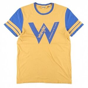 Wrangler Vintage Retro Inspired Baseball Ringer Graphic Tee Tee Unisex Size M